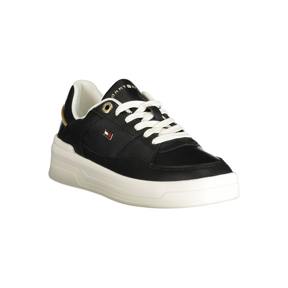 Black Polyethylene Women Sneaker TO-33498 Black Polyethylene Women Sneaker TO-33498