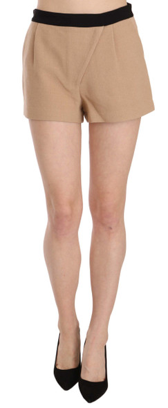 Shorts Beige Cotton Mid Waist Mini Short Shorts Beige Cotton Mid Waist Mini Short