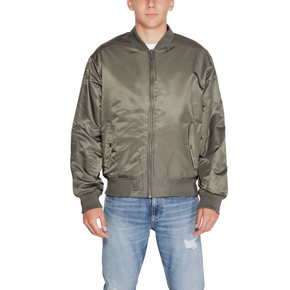 Calvin Klein Jeans Gray Polyamide Jackets & Coat Calvin Klein Jeans Gray Polyamide Jackets & Coat