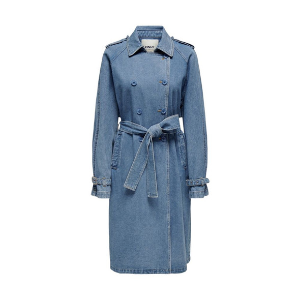 Blue Cotton Trench Coat Blue Cotton Trench Coat