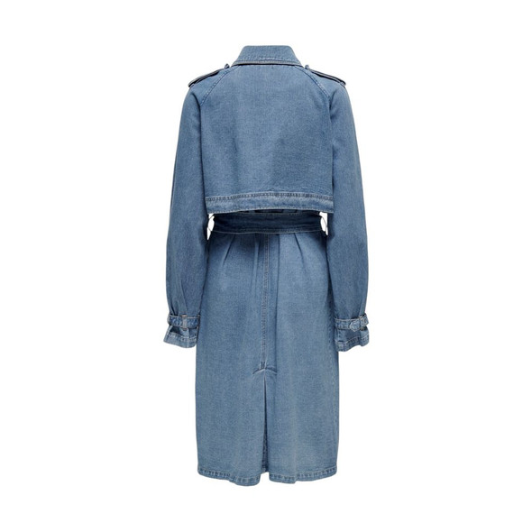 Blue Cotton Trench Coat Blue Cotton Trench Coat