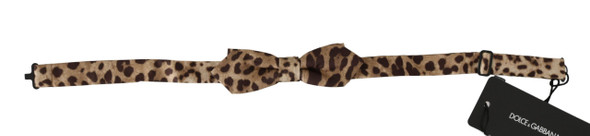 Brown Leopard Silk Adjustable Neck Papillon Men Bow Tie Brown Leopard Silk Adjustable Neck Papillon Men Bow Tie