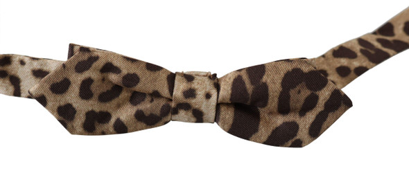 Brown Leopard Silk Adjustable Neck Papillon Men Bow Tie Brown Leopard Silk Adjustable Neck Papillon Men Bow Tie