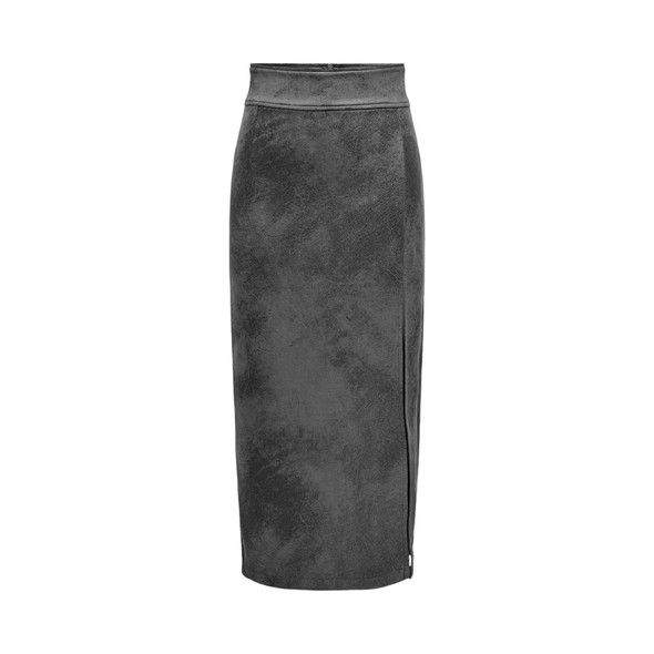 Gray Artificial Leather Skirt Gray Artificial Leather Skirt