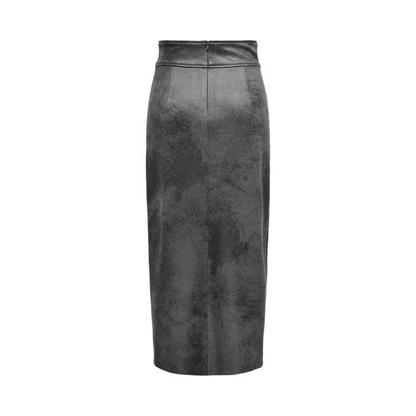 Gray Artificial Leather Skirt Gray Artificial Leather Skirt
