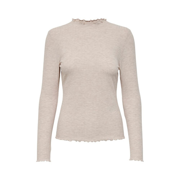 Beige Polyester Turtleneck Beige Polyester Turtleneck