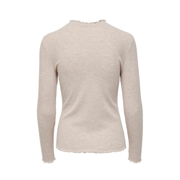 Beige Polyester Turtleneck Beige Polyester Turtleneck
