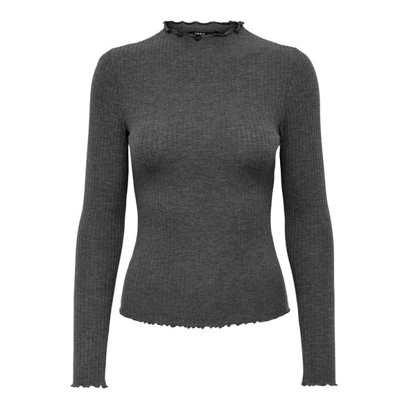Gray Polyester Turtleneck Gray Polyester Turtleneck