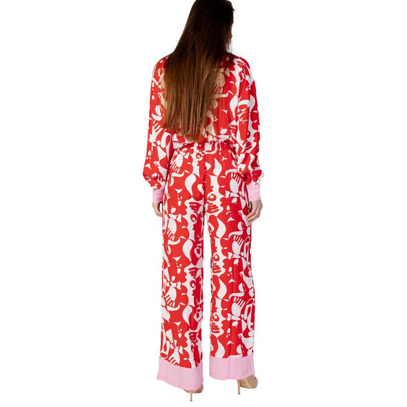 Vila Clothes Red Viscose Pant Vila Clothes Red Viscose Pant