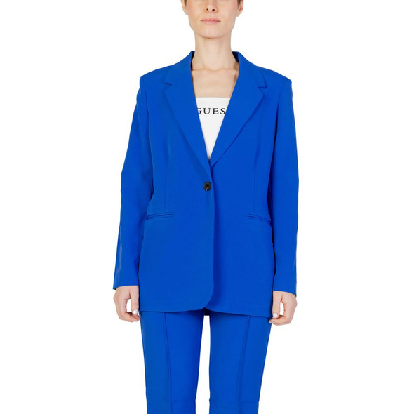Blue Recycled Polyester Blazer Blue Recycled Polyester Blazer