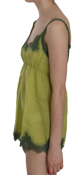 Green Lace Spaghetti Strap Tank Top Blouse Green Lace Spaghetti Strap Tank Top Blouse