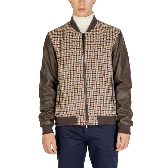 Brown Polyester Jackets & Coat GI14787500140RO Brown Polyester Jackets & Coat GI14787500140RO