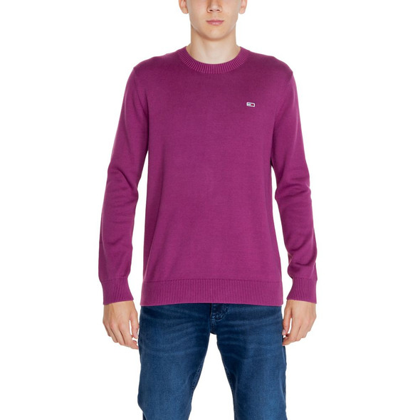 Tommy Hilfiger Jeans Purple Organic Cotton Sweater Tommy Hilfiger Jeans Purple Organic Cotton Sweater