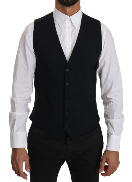 Blue Wool Waistcoat Formal Gilet Vest Blue Wool Waistcoat Formal Gilet Vest