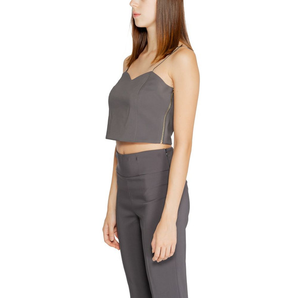Gray Polyester Top Gray Polyester Top