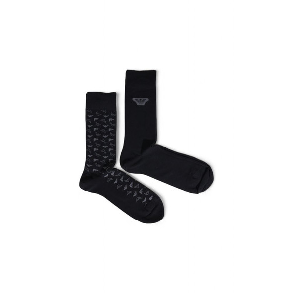 Emporio Armani Underwear Black Cotton Sock Emporio Armani Underwear Black Cotton Sock