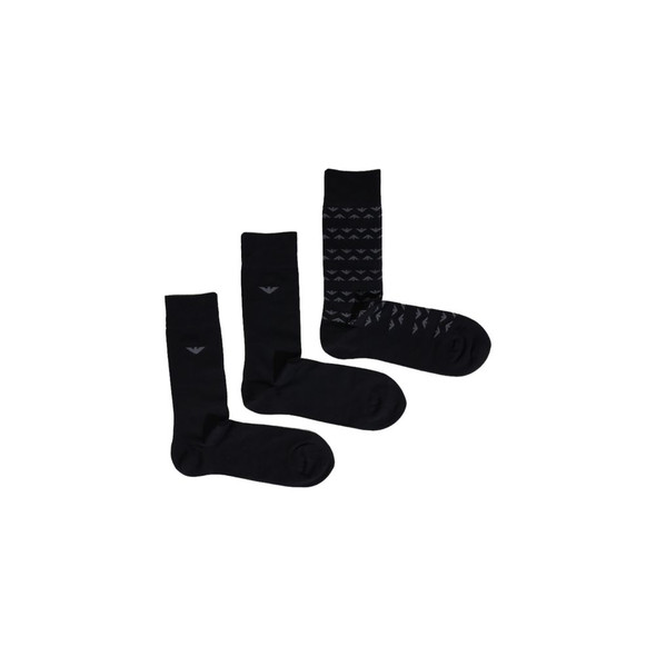 Emporio Armani Underwear Black Cotton Sock EM15167100009RO Emporio Armani Underwear Black Cotton Sock EM15167100009RO