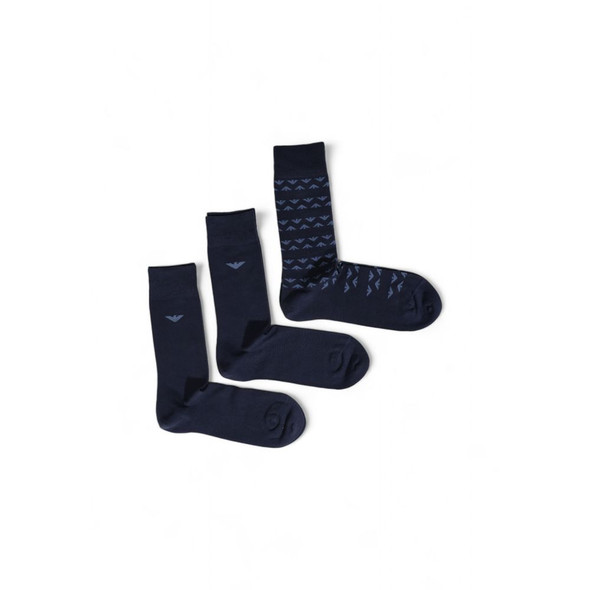 Emporio Armani Underwear Blue Cotton Sock Emporio Armani Underwear Blue Cotton Sock