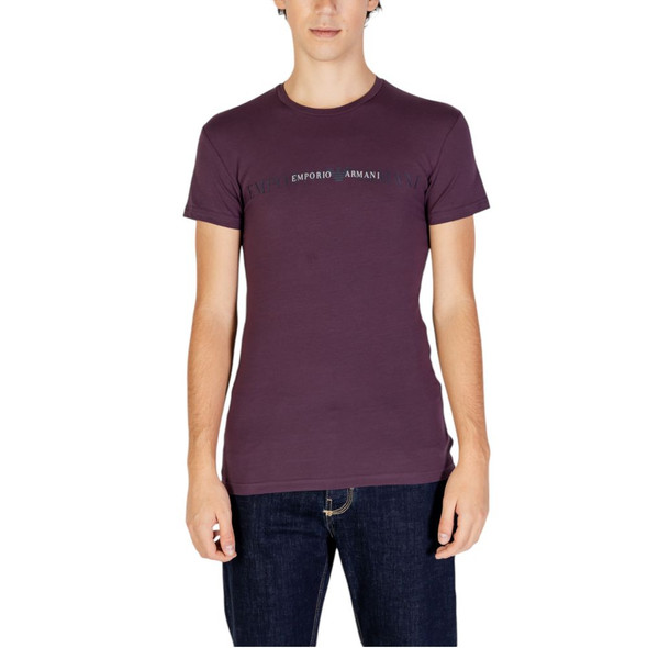 Emporio Armani Underwear Purple Cotton T-Shirt Emporio Armani Underwear Purple Cotton T-Shirt