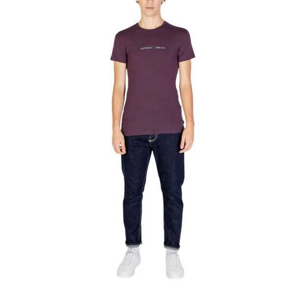 Emporio Armani Underwear Purple Cotton T-Shirt Emporio Armani Underwear Purple Cotton T-Shirt