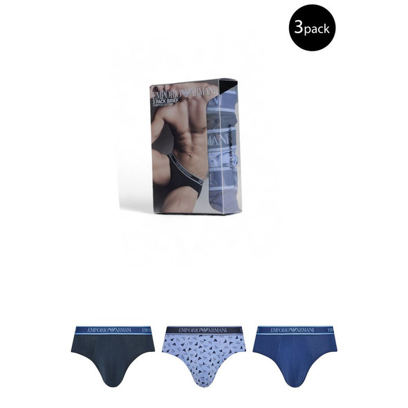 Emporio Armani Underwear Blue Cotton Underwear Emporio Armani Underwear Blue Cotton Underwear