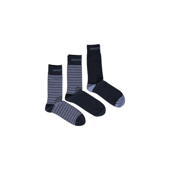 Emporio Armani Underwear Blue Cotton Sock EM15193400010RO Emporio Armani Underwear Blue Cotton Sock EM15193400010RO