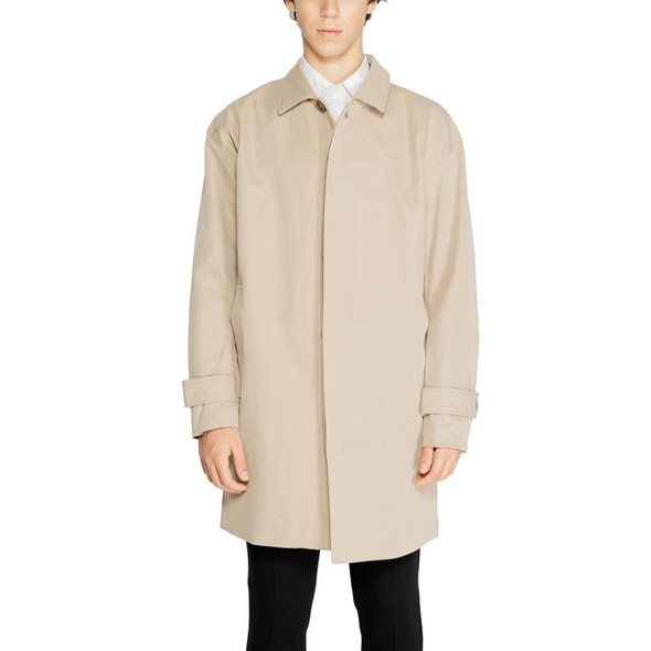 Beige Polyester Trench Coat Beige Polyester Trench Coat