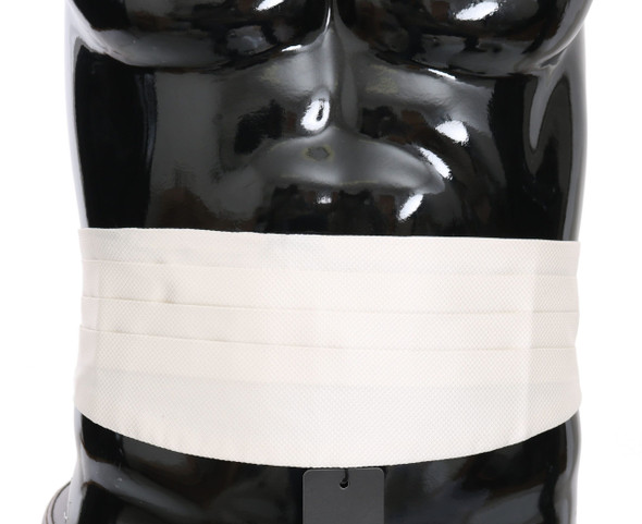 White Men Waist Belt 100% Silk Cummerbund BEL60452 White Men Waist Belt 100% Silk Cummerbund BEL60452