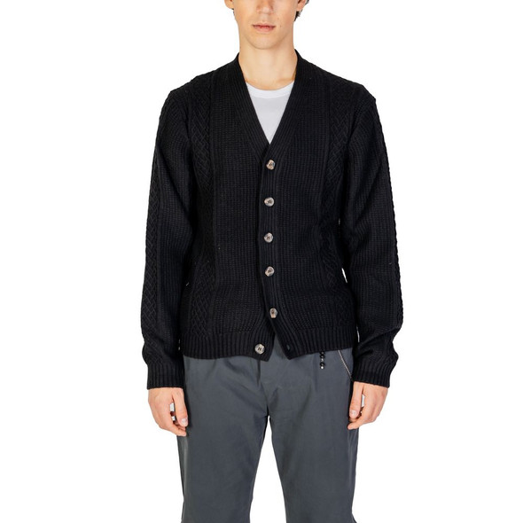Black Polyester Cardigan Black Polyester Cardigan