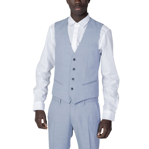 Blue Polyester Waistcoat Blue Polyester Waistcoat