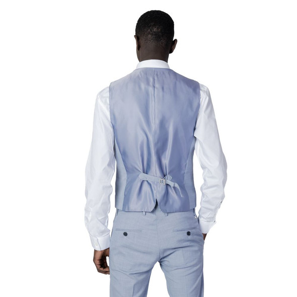 Blue Polyester Waistcoat Blue Polyester Waistcoat
