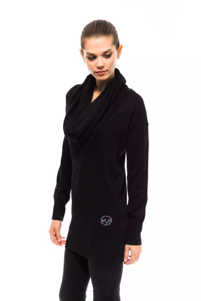 Black Wool Women Sweater MO-14225 Black Wool Women Sweater MO-14225