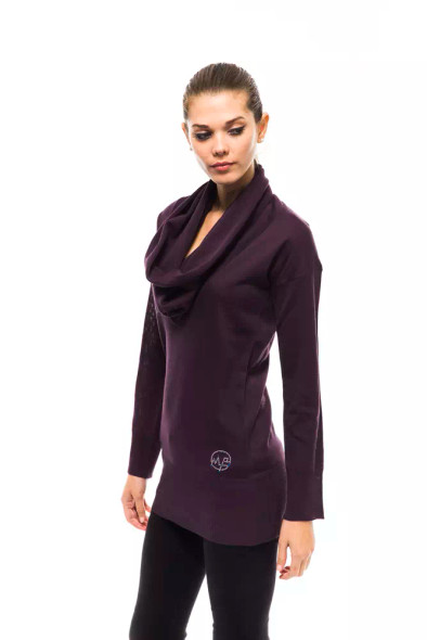 Purple Wool Women Sweater Purple Wool Women Sweater