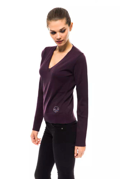 Purple Wool Women Sweater MO-14224 Purple Wool Women Sweater MO-14224