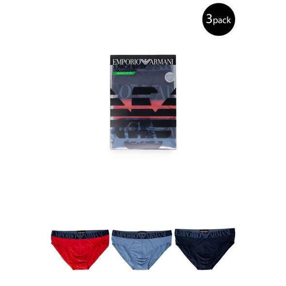 Emporio Armani Underwear Blue Cotton Underwear EM13476300010RO Emporio Armani Underwear Blue Cotton Underwear EM13476300010RO