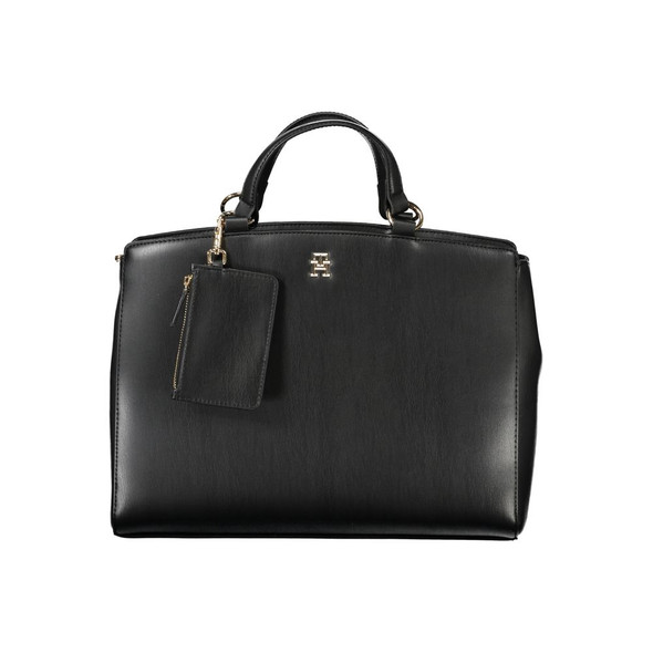 Black Polyethylene Women Handbag TO-33674 Black Polyethylene Women Handbag TO-33674