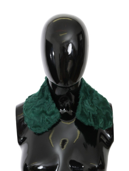 Green Fur Shoulder Collar Wrap Lambskin Scarf Green Fur Shoulder Collar Wrap Lambskin Scarf