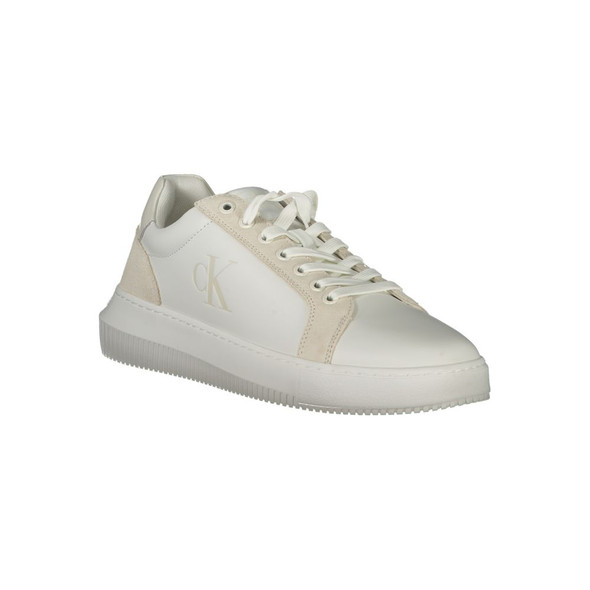 Calvin Klein White Polyethylene Men Sneaker Calvin Klein White Polyethylene Men Sneaker