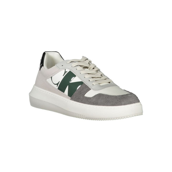 Calvin Klein White Polyethylene Men Sneaker CA-33700 Calvin Klein White Polyethylene Men Sneaker CA-33700