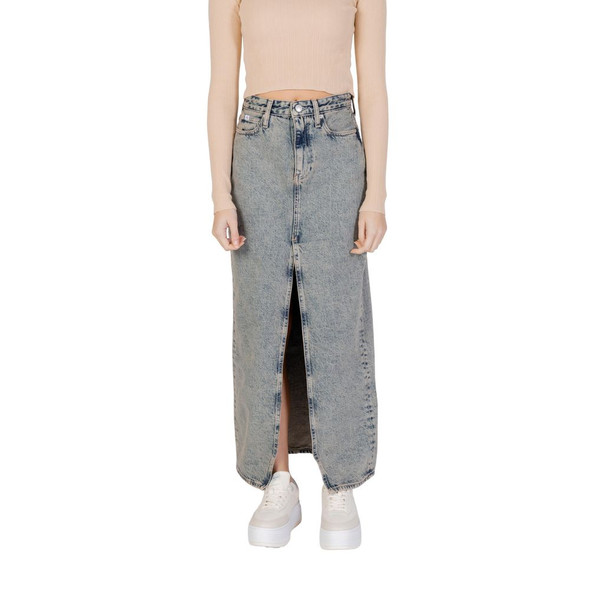 Blue Cotton Skirt CA13198200176RO Blue Cotton Skirt CA13198200176RO