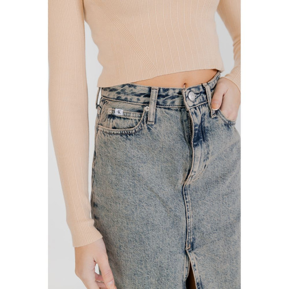 Blue Cotton Skirt CA13198200176RO Blue Cotton Skirt CA13198200176RO