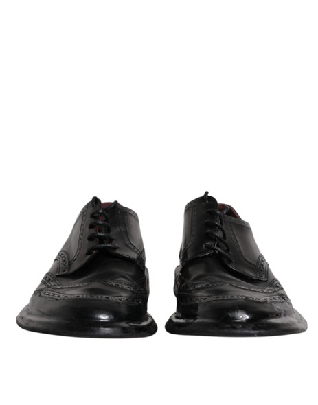 Black Leather Derby Wingtip Formal Shoes Black Leather Derby Wingtip Formal Shoes