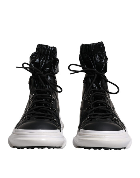 Black Nylon Galileo High Top Sneakers Shoes MV6407 Black Nylon Galileo High Top Sneakers Shoes MV6407