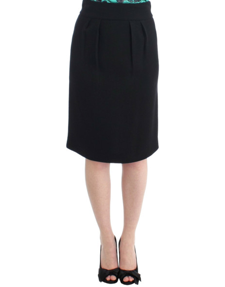 Black wool pencil skirt Black wool pencil skirt