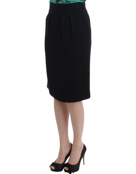 Black wool pencil skirt Black wool pencil skirt