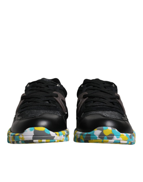 Dolce & Gabbana Black Polyester Low Top Men Sneakers Shoes Dolce & Gabbana Black Polyester Low Top Men Sneakers Shoes