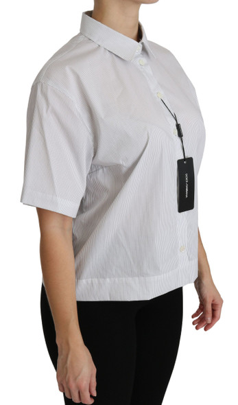 Dolce & Gabbana White Collared Short Sleeve Polo Shirt Top Dolce & Gabbana White Collared Short Sleeve Polo Shirt Top