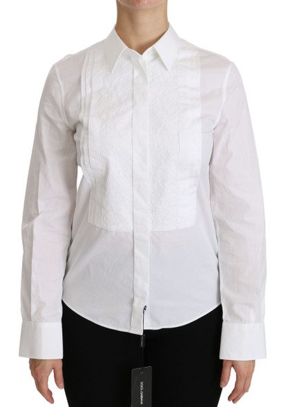 Dolce & Gabbana White Collared Long Sleeve Polo Shirt Dolce & Gabbana White Collared Long Sleeve Polo Shirt