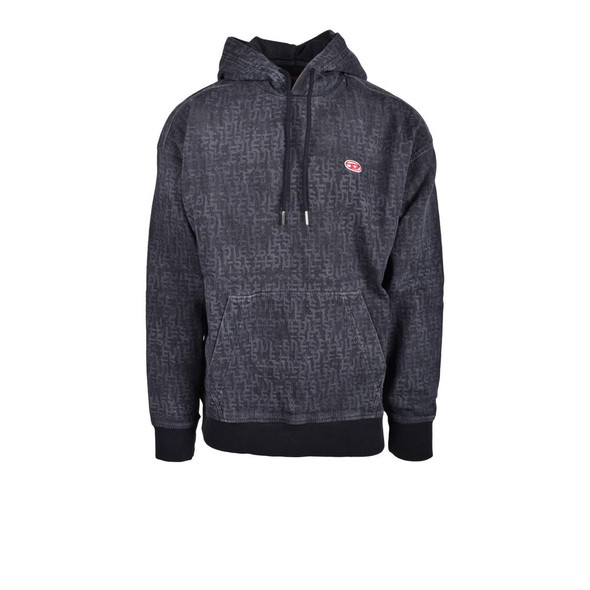 Diesel Gray Cotton Hoody Diesel Gray Cotton Hoody