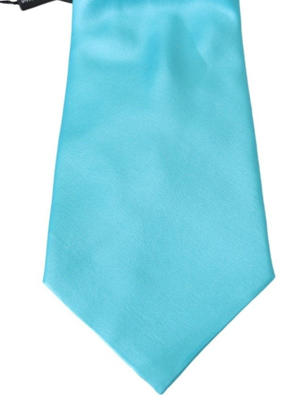 Dolce & Gabbana Light Blue Wide Mens Necktie Accessory 100% Silk Tie Dolce & Gabbana Light Blue Wide Mens Necktie Accessory 100% Silk Tie